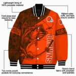 personalized cleveland browns fishing rod orange jacket best selling