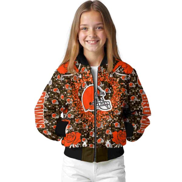 personalized cleveland browns heart explosion brown jacket top rated