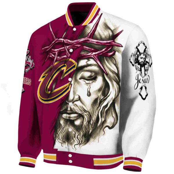 personalized cleveland cavaliers jesus tears wine white jacket best selling