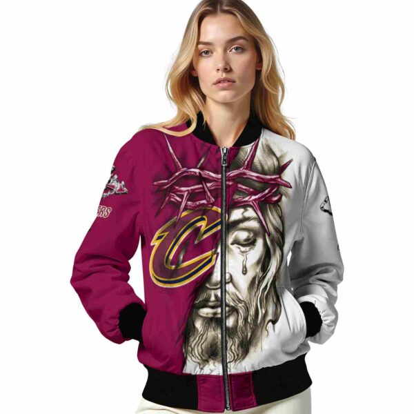 personalized cleveland cavaliers jesus tears wine white jacket latest model