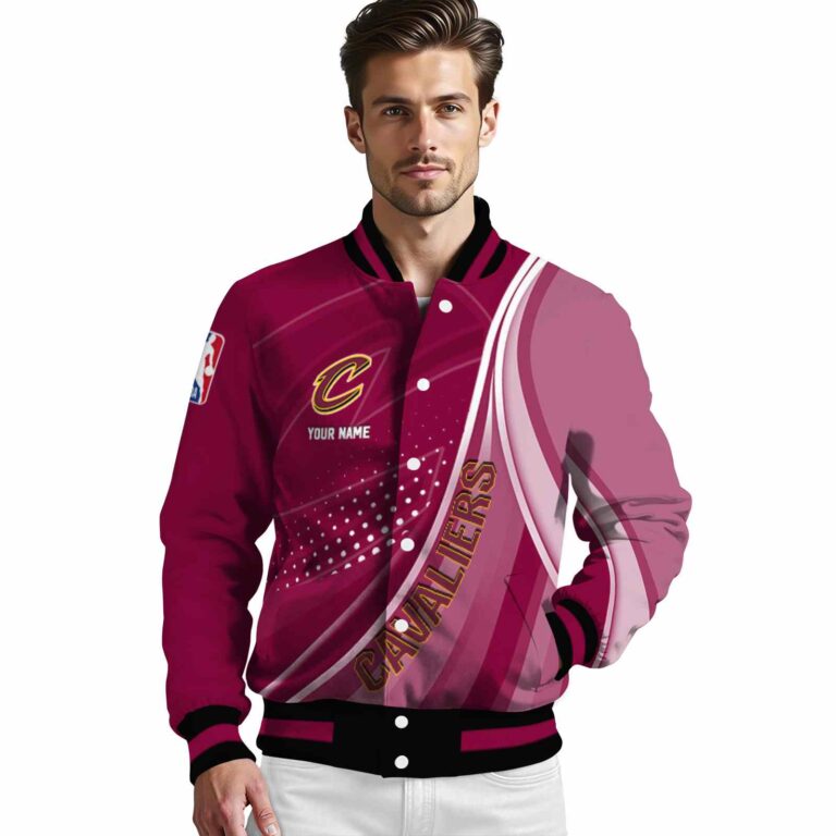 personalized cleveland cavaliers wave patterns wine jacket high quality