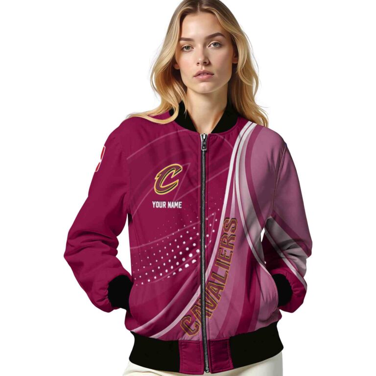 personalized cleveland cavaliers wave patterns wine jacket latest model