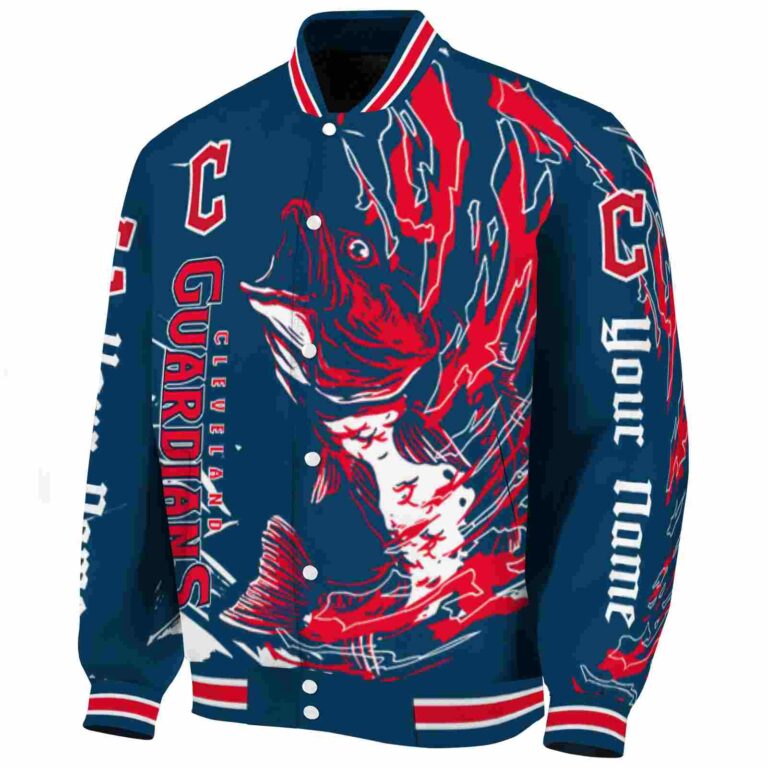 personalized cleveland guardians fishing passion navy blue white jacket best selling
