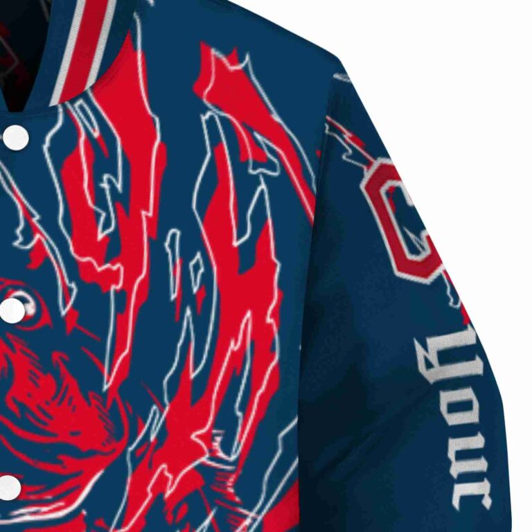 personalized cleveland guardians fishing passion navy blue white jacket premium grade