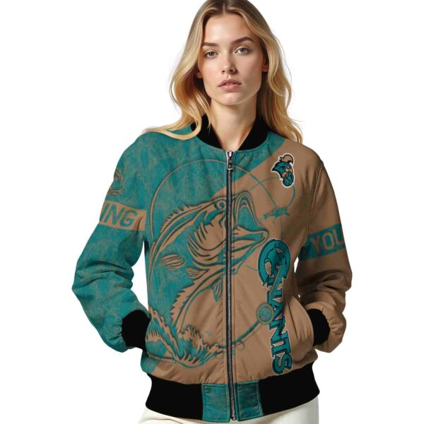 personalized coastal carolina chanticleers fishing rod gold jacket latest model