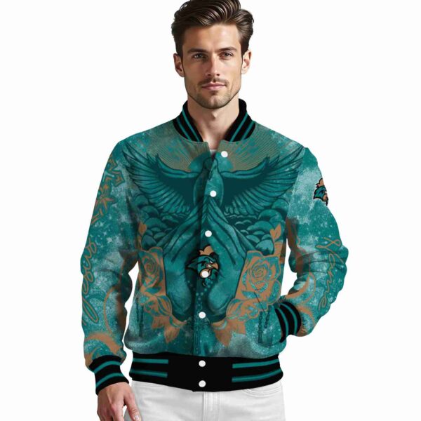 personalized coastal carolina chanticleers praying hands green jacket high quality