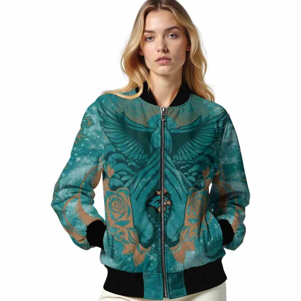 personalized coastal carolina chanticleers praying hands green jacket latest model