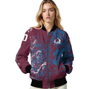 personalized colorado avalanche fishing art burgundy jacket latest model