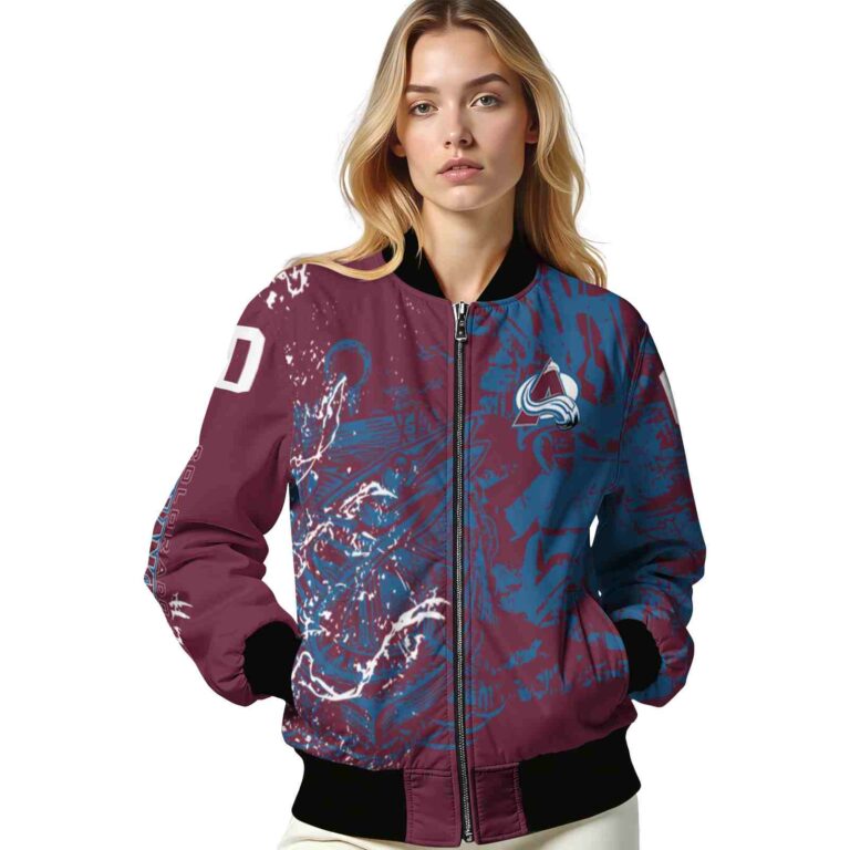 personalized colorado avalanche fishing art burgundy jacket latest model