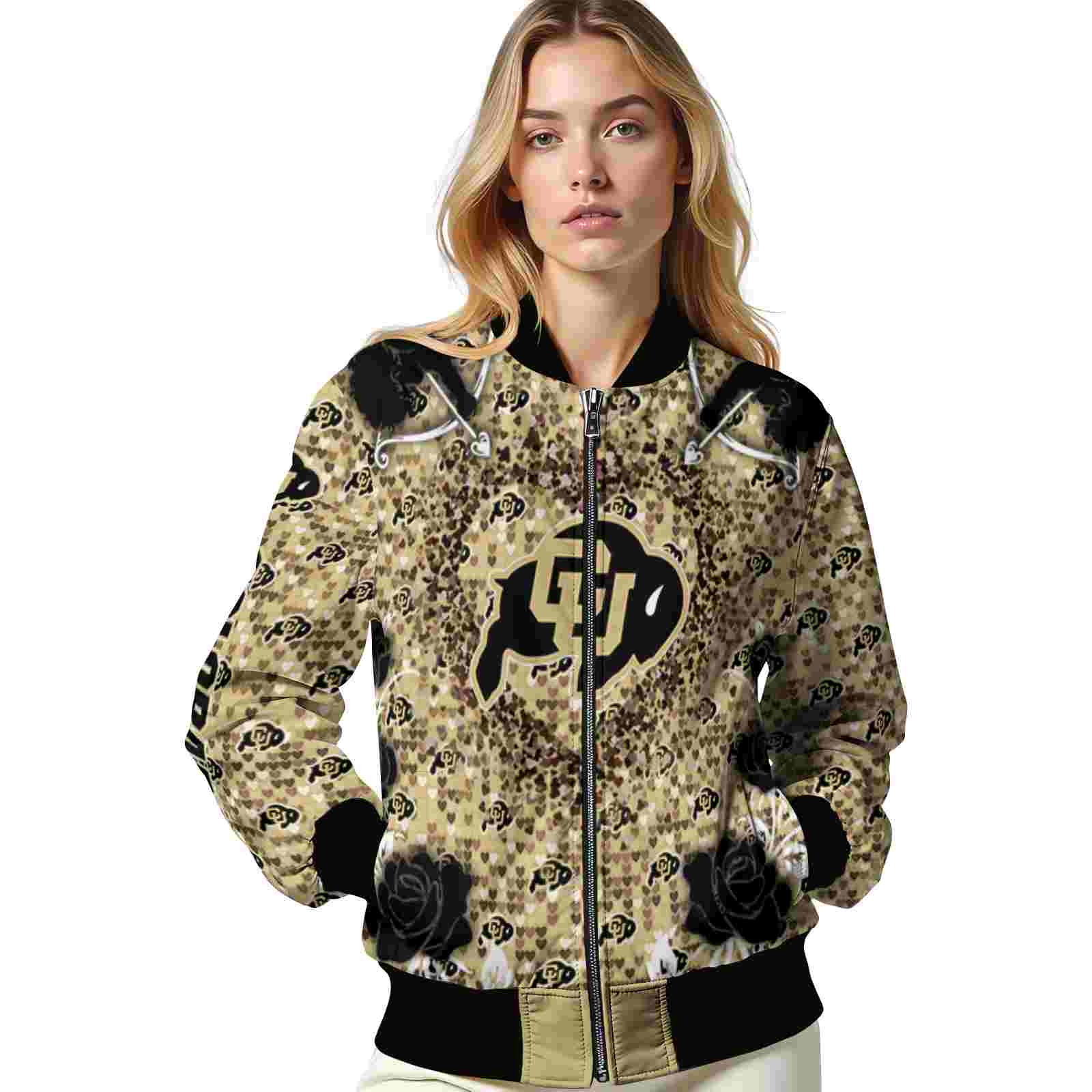 personalized colorado buffaloes heart explosion gold jacket latest model personalized colorado buffaloes heart explosion gold jacket latest model