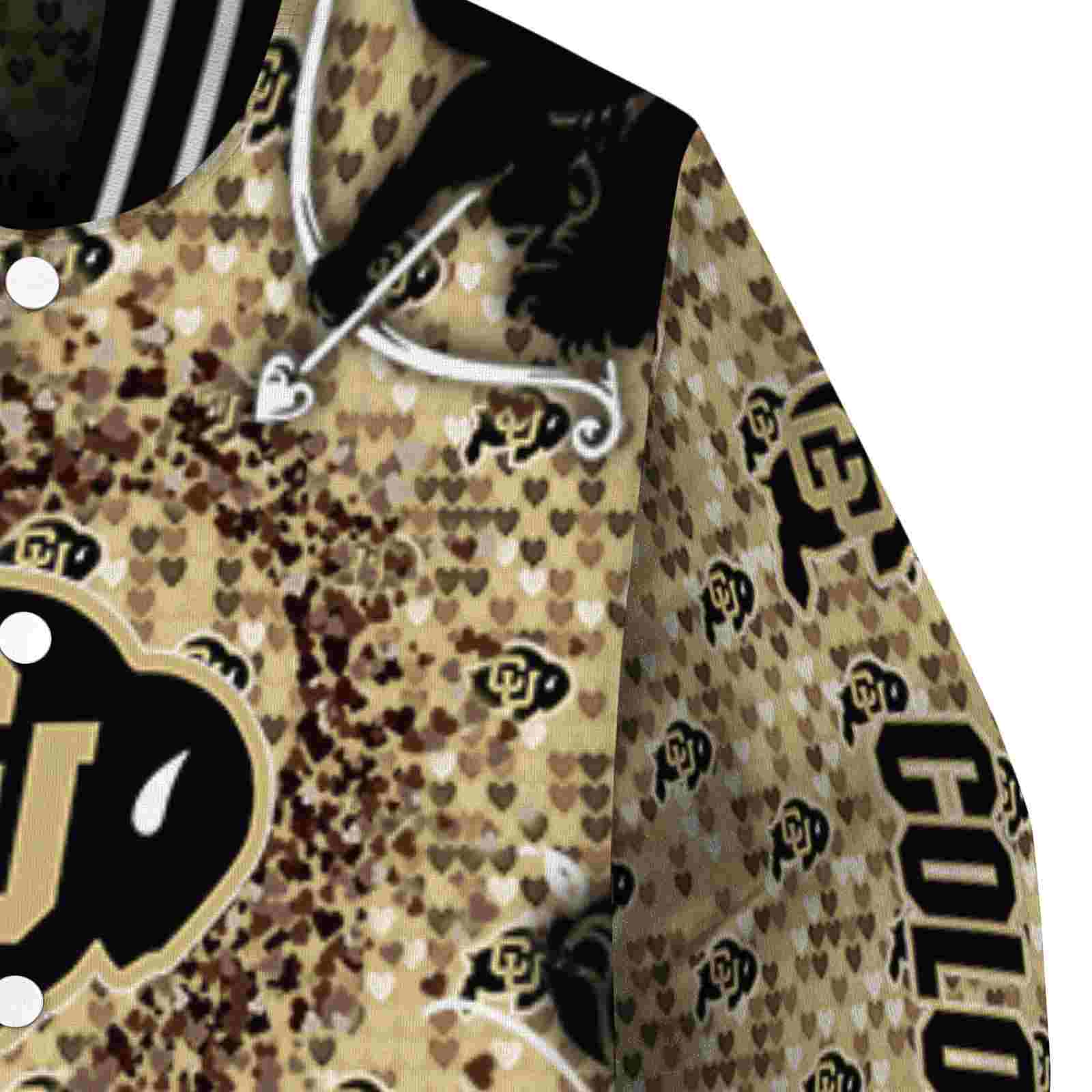 personalized colorado buffaloes heart explosion gold jacket premium grade personalized colorado buffaloes heart explosion gold jacket premium grade
