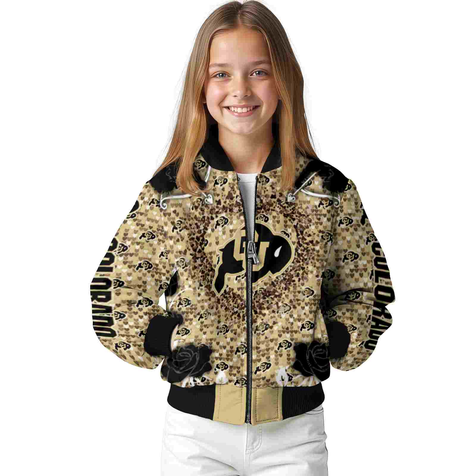 personalized colorado buffaloes heart explosion gold jacket top rated personalized colorado buffaloes heart explosion gold jacket top rated