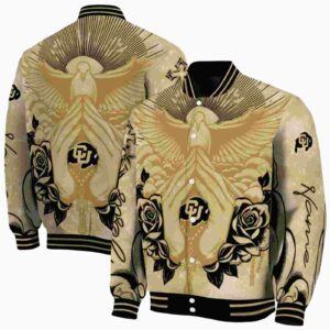 personalized colorado buffaloes praying hands gold jacket fashion forward