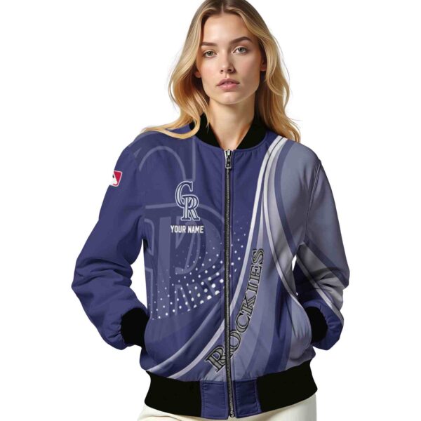 personalized colorado rockies wave patterns blue jacket latest model