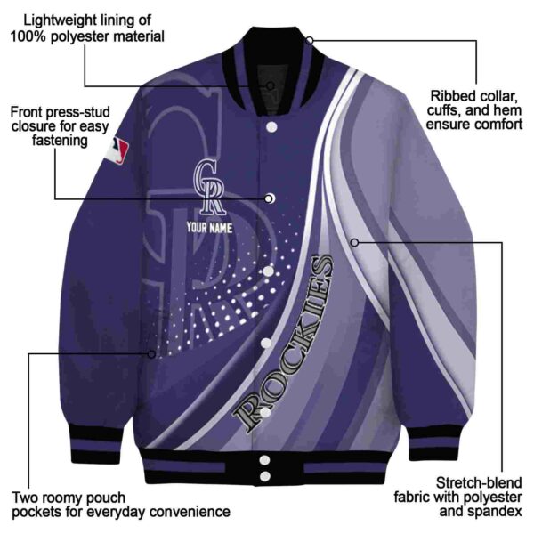 personalized colorado rockies wave patterns blue jacket new arrival