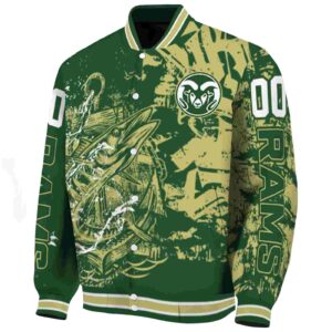 personalized colorado state rams fishing art green jacket best selling