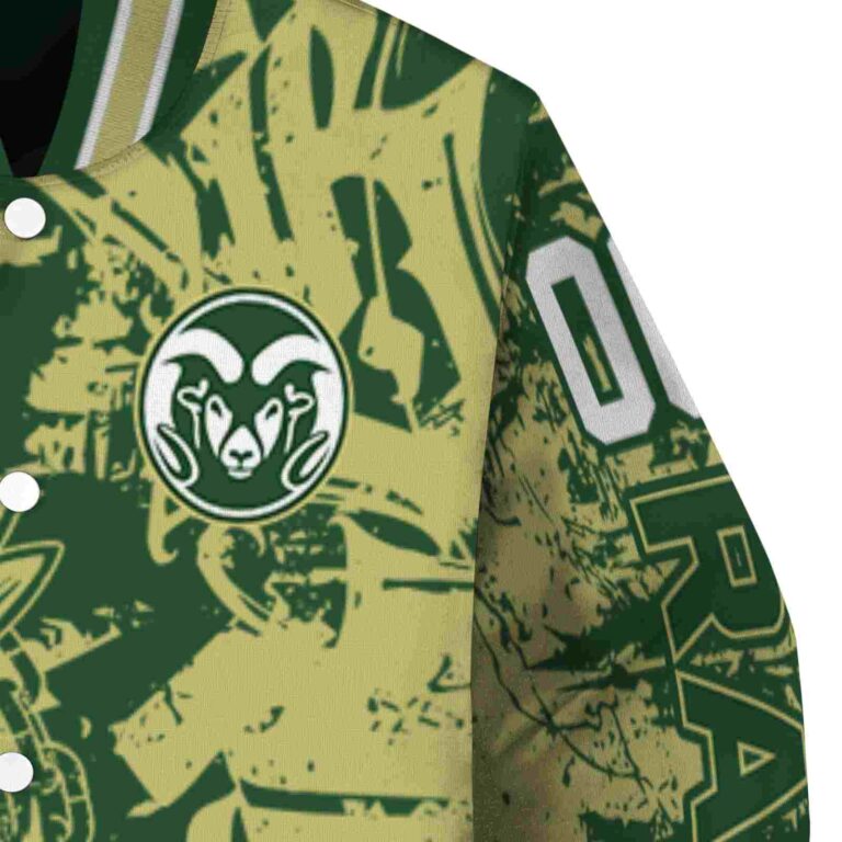 personalized colorado state rams fishing art green jacket premium grade