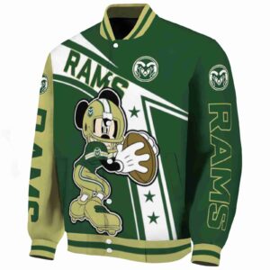 personalized colorado state rams mickey football green white jacket best selling