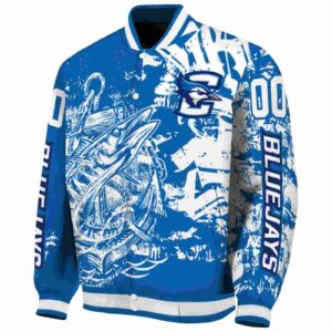 personalized creighton bluejays fishing art blue jacket best selling