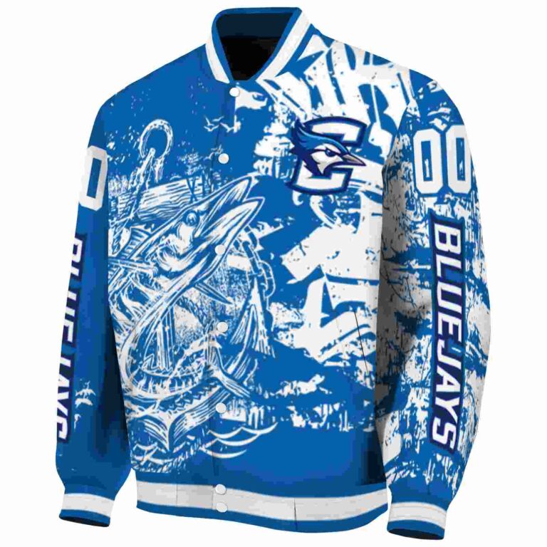 personalized creighton bluejays fishing art blue jacket best selling
