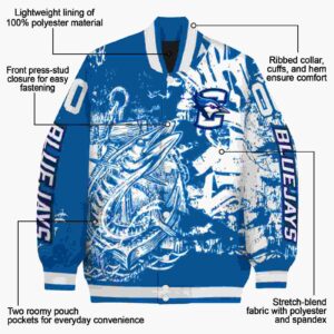 personalized creighton bluejays fishing art blue jacket new arrival