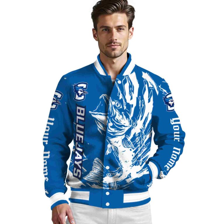 personalized creighton bluejays fishing passion blue white jacket high quality