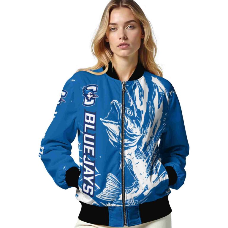 personalized creighton bluejays fishing passion blue white jacket latest model