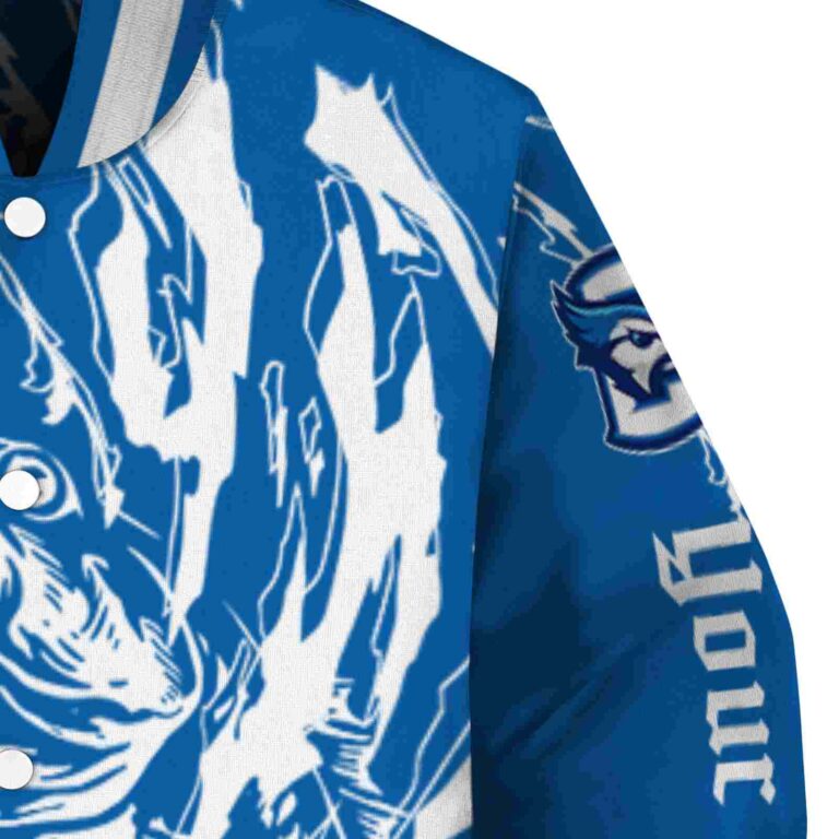 personalized creighton bluejays fishing passion blue white jacket premium grade