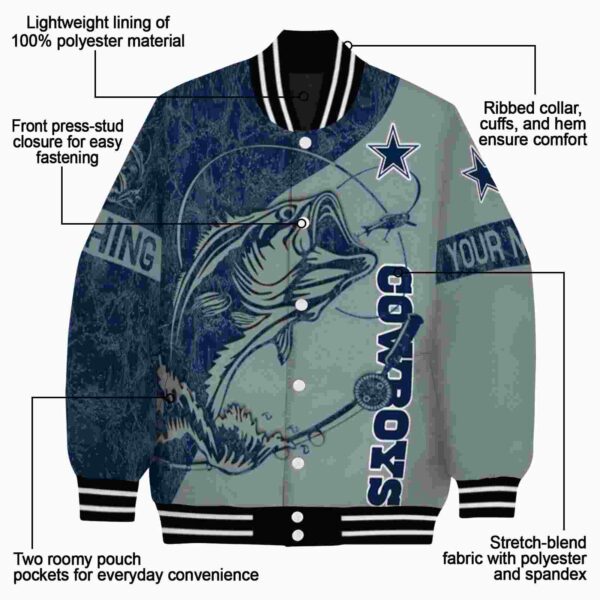 personalized dallas cowboys fishing rod silver jacket new arrival