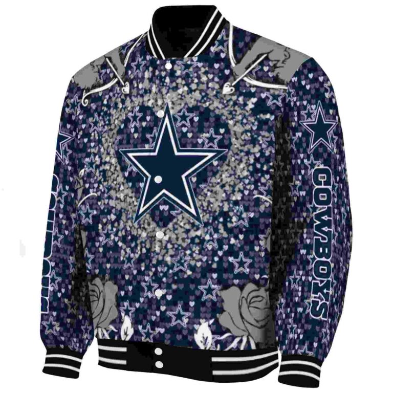 personalized dallas cowboys heart explosion blue jacket best selling