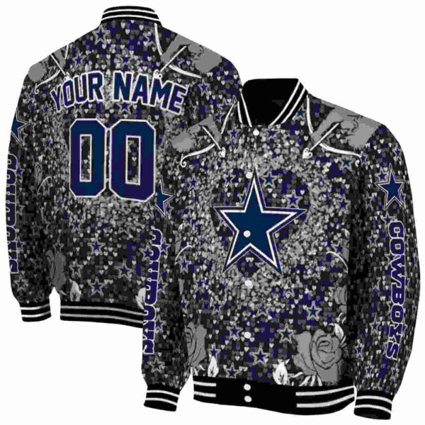 personalized dallas cowboys heart explosion blue jacket fashion forward