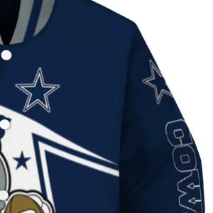 personalized dallas cowboys mickey football blue white jacket premium grade