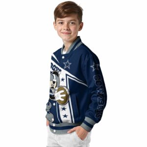 personalized dallas cowboys mickey football blue white jacket trendy
