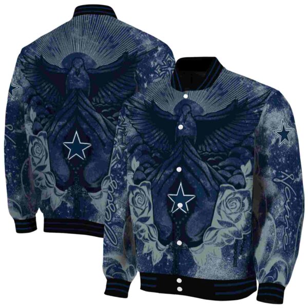 personalized dallas cowboys praying hands blue jacket fashion forward