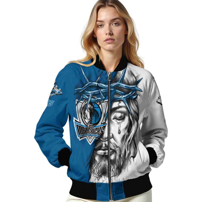 personalized dallas mavericks jesus tears blue white jacket latest model