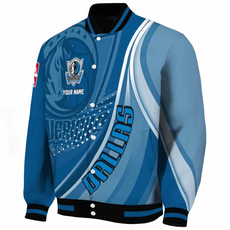 personalized dallas mavericks wave patterns blue jacket best selling