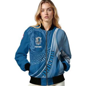 personalized dallas mavericks wave patterns blue jacket latest model