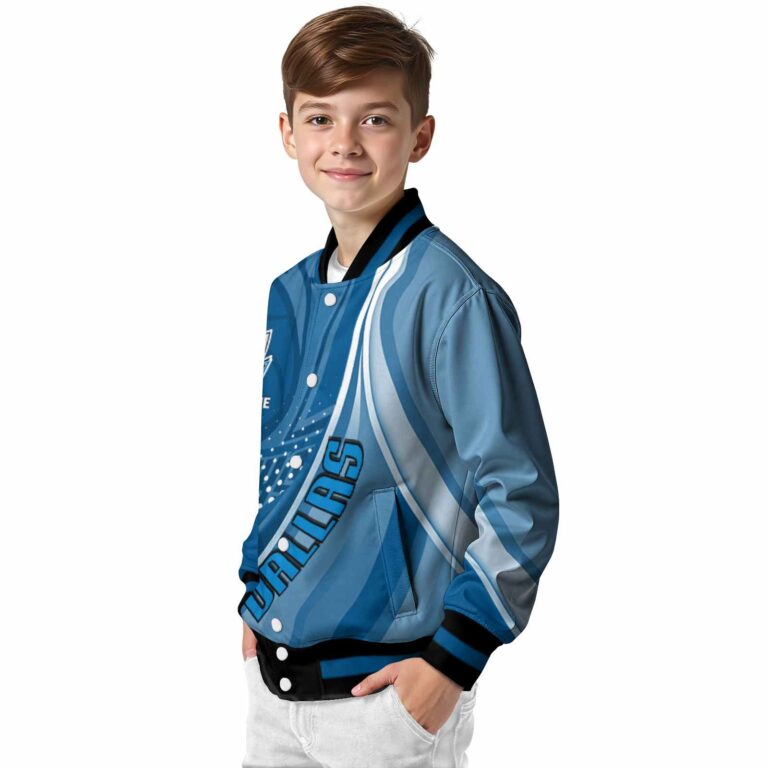 personalized dallas mavericks wave patterns blue jacket trendy