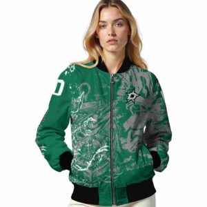 personalized dallas stars fishing art green jacket latest model