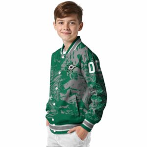 personalized dallas stars fishing art green jacket trendy