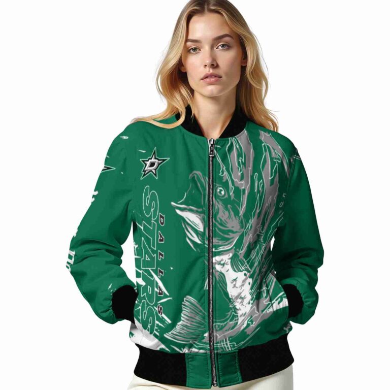 personalized dallas stars fishing passion green white jacket latest model
