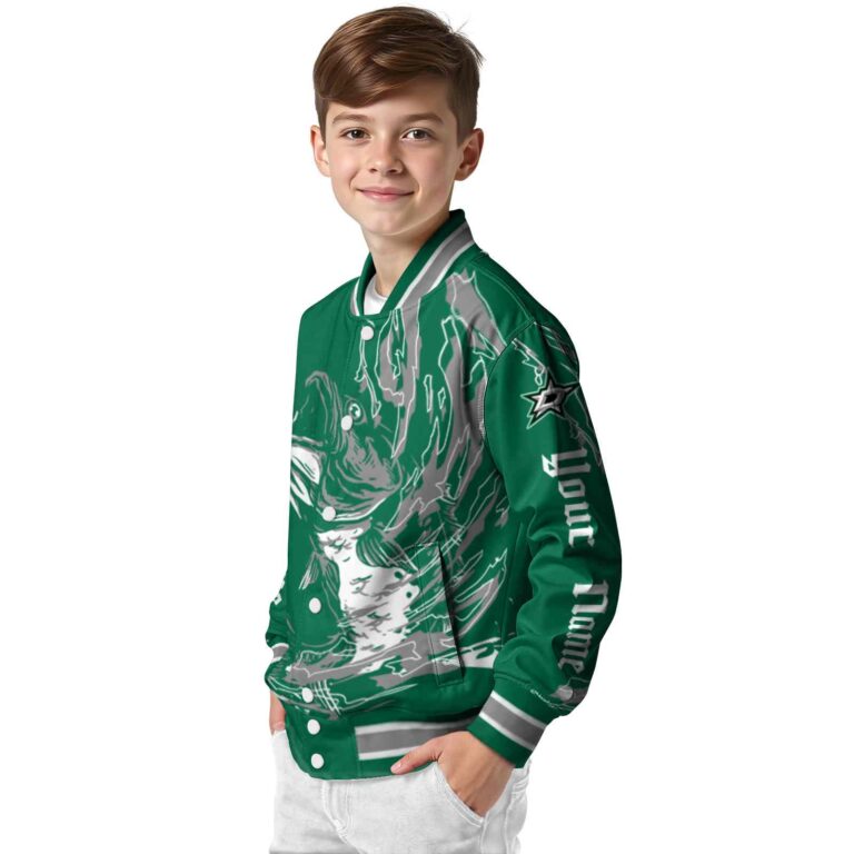 personalized dallas stars fishing passion green white jacket trendy