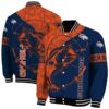 personalized denver broncos fishing rod blue jacket fashion forward