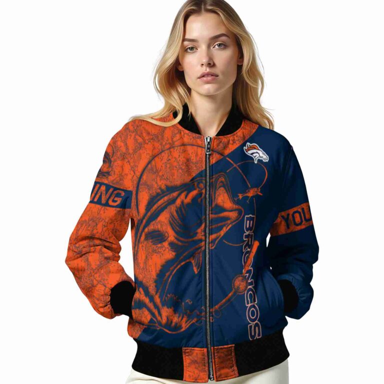 personalized denver broncos fishing rod blue jacket latest model