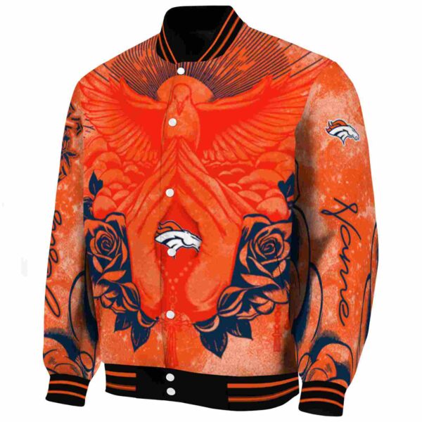 personalized denver broncos praying hands orange jacket best selling