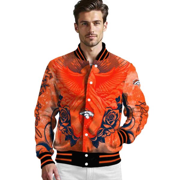 personalized denver broncos praying hands orange jacket high quality