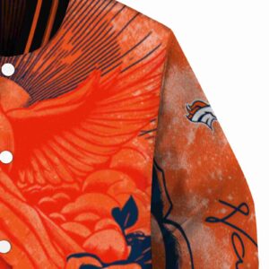 personalized denver broncos praying hands orange jacket premium grade