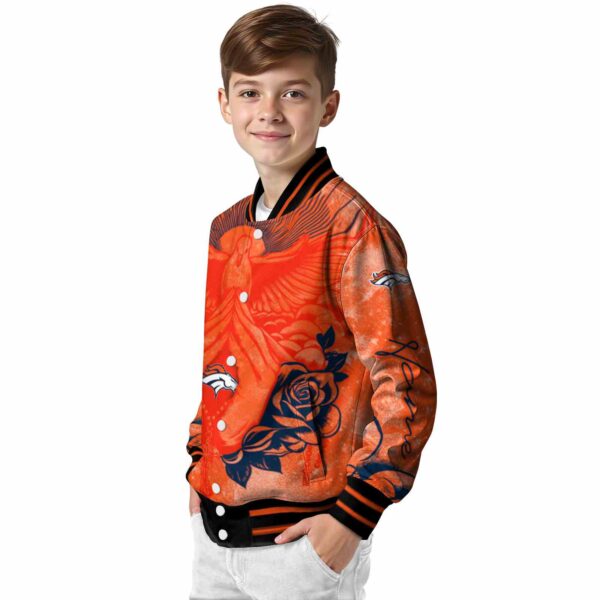 personalized denver broncos praying hands orange jacket trendy