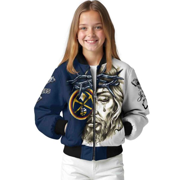 personalized denver nuggets jesus tears blue white jacket top rated