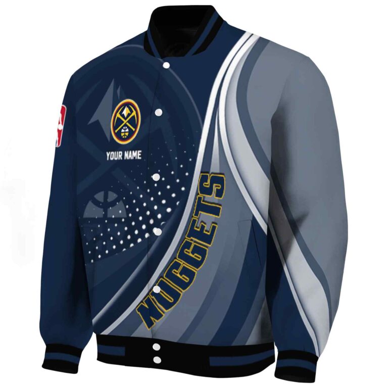 personalized denver nuggets wave patterns blue jacket best selling